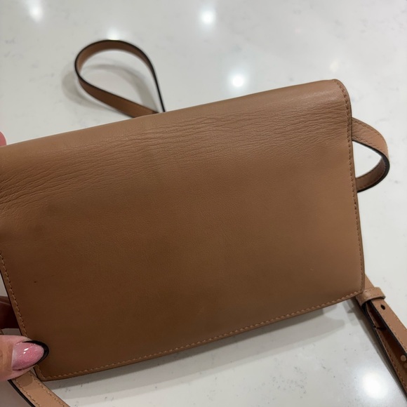 Gucci Brown Leather Crossbody Bag with Gold Accent